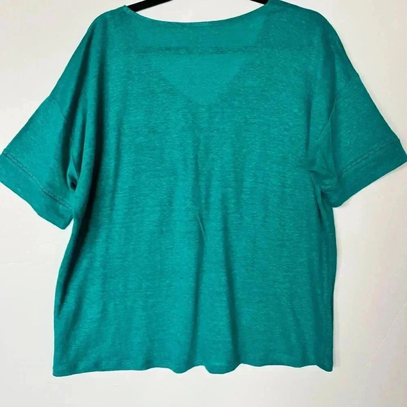 J Jill Love Linen 100% Linen V-Neck Top - Picture 2 of 6